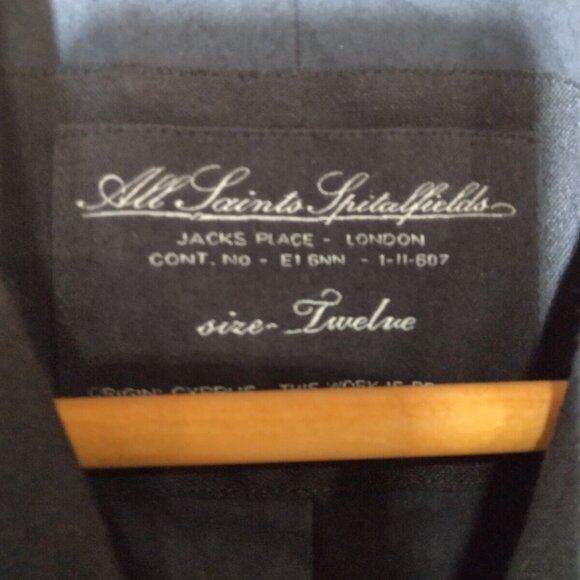 All Saints "Rare" Vintage Gwen Linen Mix Coat UK12 - Picture 5 of 16